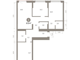 Продается 1-комнатная квартира ЖК Кварталы Драверта, дом 6, 87.86  м&sup2;, 14620000 рублей