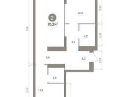 Продается 2-комнатная квартира ЖК Кварталы Драверта, дом 4, 70.19  м&sup2;, 11080000 рублей