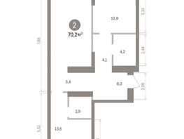 Продается 2-комнатная квартира ЖК Кварталы Драверта, дом 4, 70.19  м&sup2;, 11160000 рублей