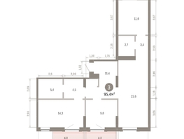 Продается 3-комнатная квартира ЖК Кварталы Драверта, дом 3, 95.37  м&sup2;, 14430000 рублей