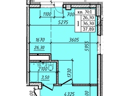 Продается 1-комнатная квартира  Дом на 6-й Линии, 37.89  м&sup2;, 5872950 рублей