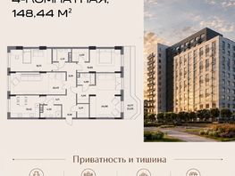 Продается 4-комнатная квартира ЖК Клубный дом на Пушкина, 148.44  м&sup2;, 37406880 рублей