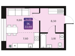 Продается Студия ЖК Северное Сияние Премиум, 33  м&sup2;, 8370000 рублей