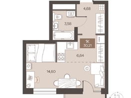 Продается Студия ЖК Заря, дом 1.1, 30.21  м&sup2;, 5260000 рублей