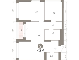 Продается 2-комнатная квартира ЖК Кварталы Драверта, дом 5, 67.77  м&sup2;, 11560000 рублей