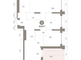 Продается 3-комнатная квартира ЖК Кварталы Драверта, дом 5, 95.53  м&sup2;, 15950000 рублей