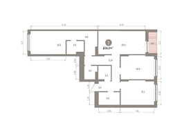Продается 3-комнатная квартира ЖК Кварталы Драверта, дом 6, 105.97  м&sup2;, 16200000 рублей