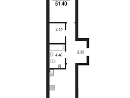 Продается 1-комнатная квартира ЖК ПАРК-квартал «Королёв», дом 4, 51.4  м&sup2;, 9252000 рублей