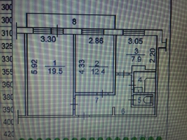 2-комнатная квартира, 53.7 м², 7/10 этаж
