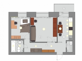 Снять двухкомнатную квартиру Максима Горького ул, 52.1 м², 27000 рублей