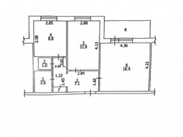 Продается 2-комнатная квартира Калинина ул, 50.3  м², 4250000 рублей