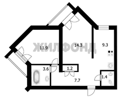 Продается 2-комнатная квартира Нижний пер, 49 м², 5700000 рублей