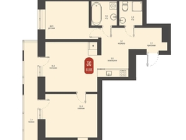 Продается 3-комнатная квартира ЖК Косарева, дом 6, 61.82  м², 12171897 рублей