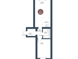 Продается 2-комнатная квартира ЖК Белозерский, корпус 1, 56.6  м&sup2;, 10322300 рублей