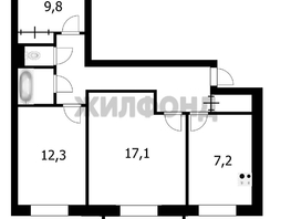 Продается 3-комнатная квартира Сибирская ул, 67 м², 6400000 рублей