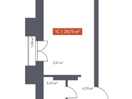 Продается Студия ЖК Ломоносов, 28.75  м&sup2;, 8193750 рублей