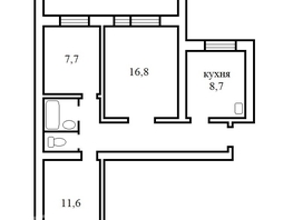 Продается 3-комнатная квартира Советская ул, 59  м&sup2;, 7800000 рублей