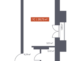 Продается Студия ЖК Ломоносов, 28.75  м&sup2;, 8090250 рублей