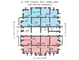 Офис, 109.6 м², 1 этаж, кирпичный