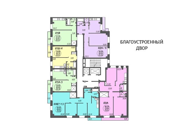 Блок-секция 1. Этаж 12